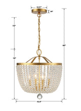 Crystorama Rylee 4 Light Antique Gold Chandelier