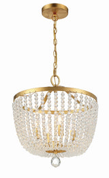 Crystorama Rylee 4 Light Antique Gold Chandelier