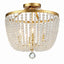 Crystorama Rylee 4 Light Antique Gold Semi Flush Mount