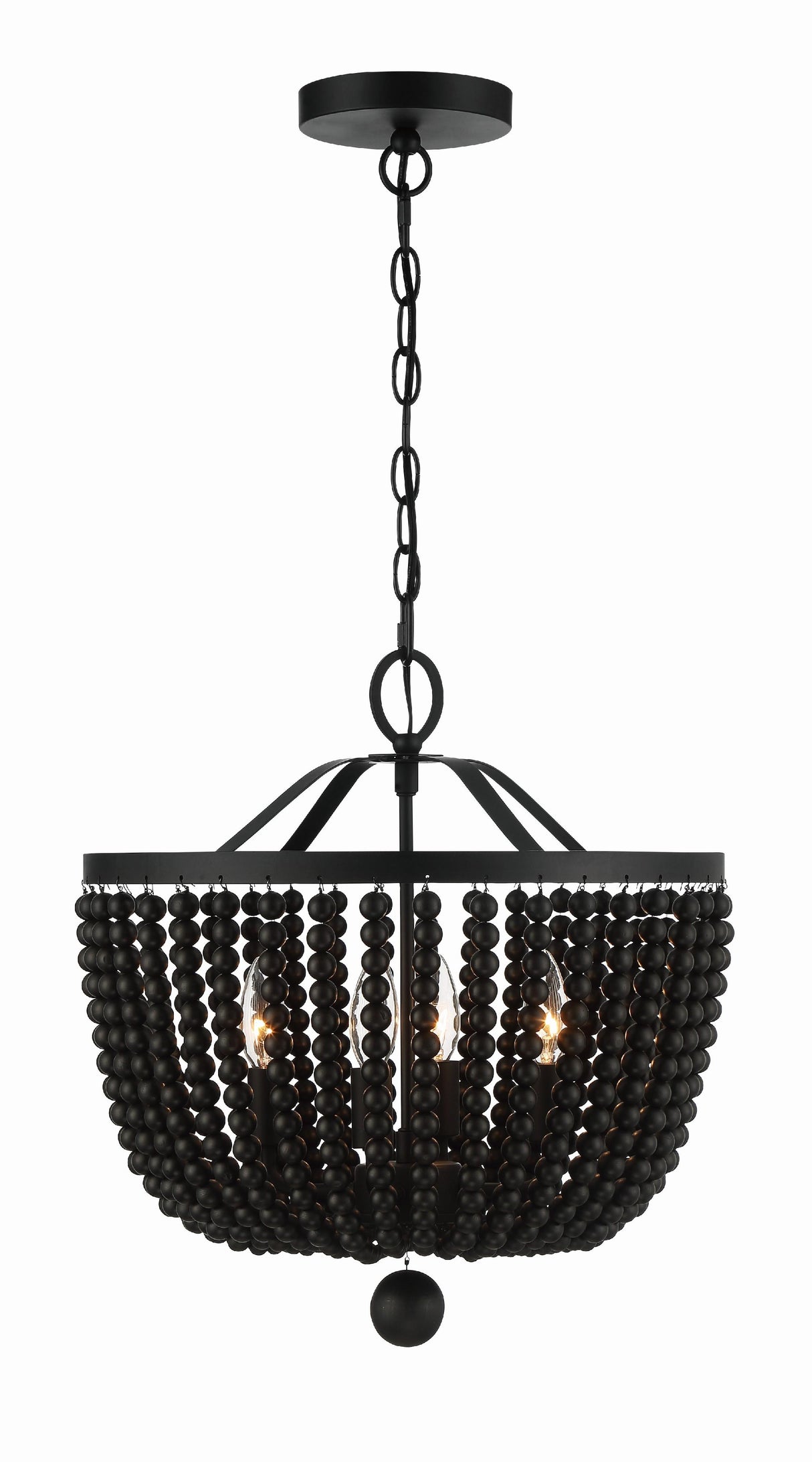 Crystorama Rylee 4 Light Matte Black Chandelier
