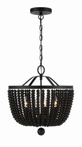 Crystorama Rylee 4 Light Matte Black Chandelier