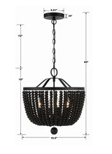 Crystorama Rylee 4 Light Matte Black Chandelier