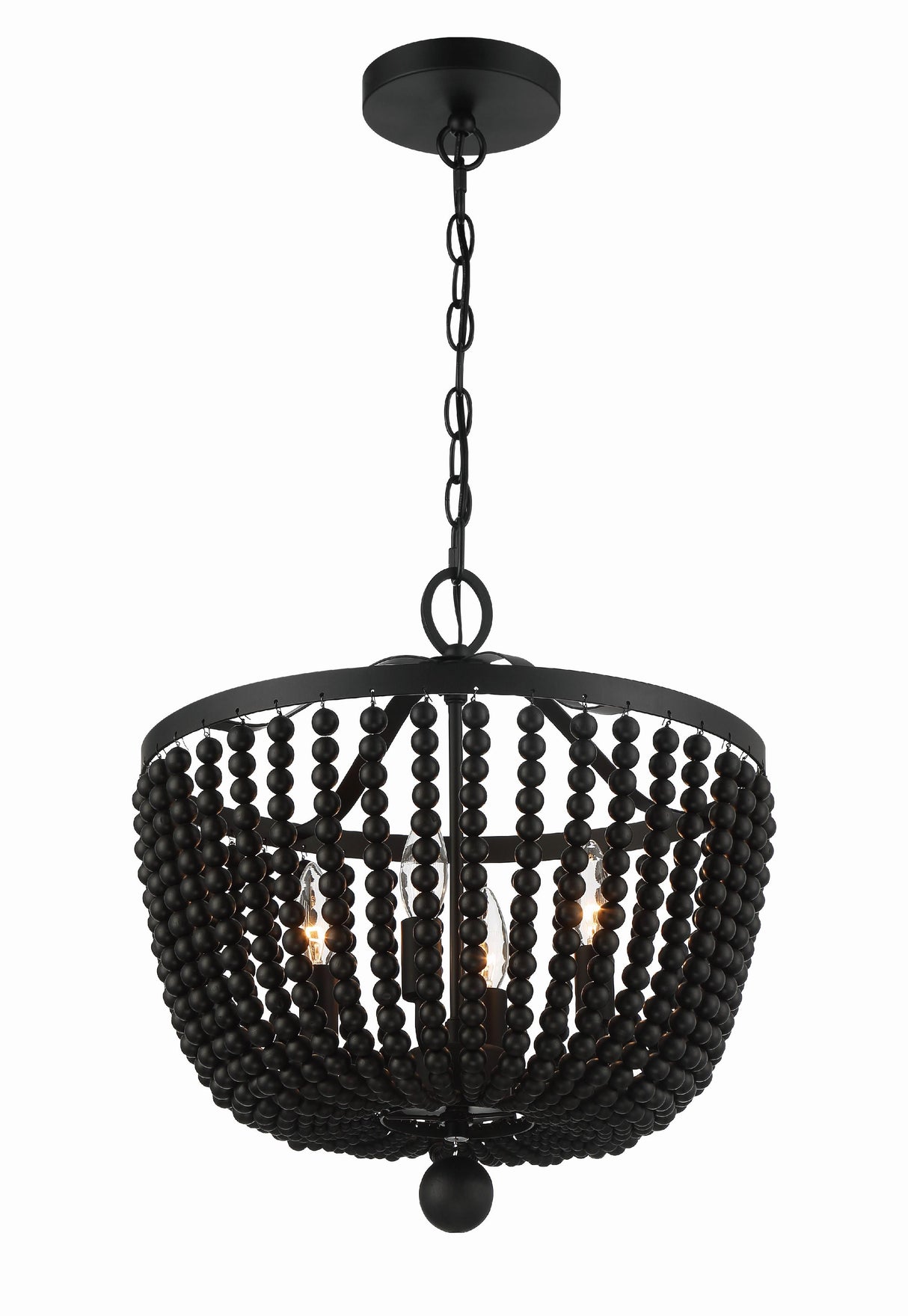 Crystorama Rylee 4 Light Matte Black Chandelier