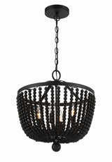 Crystorama Rylee 4 Light Matte Black Chandelier