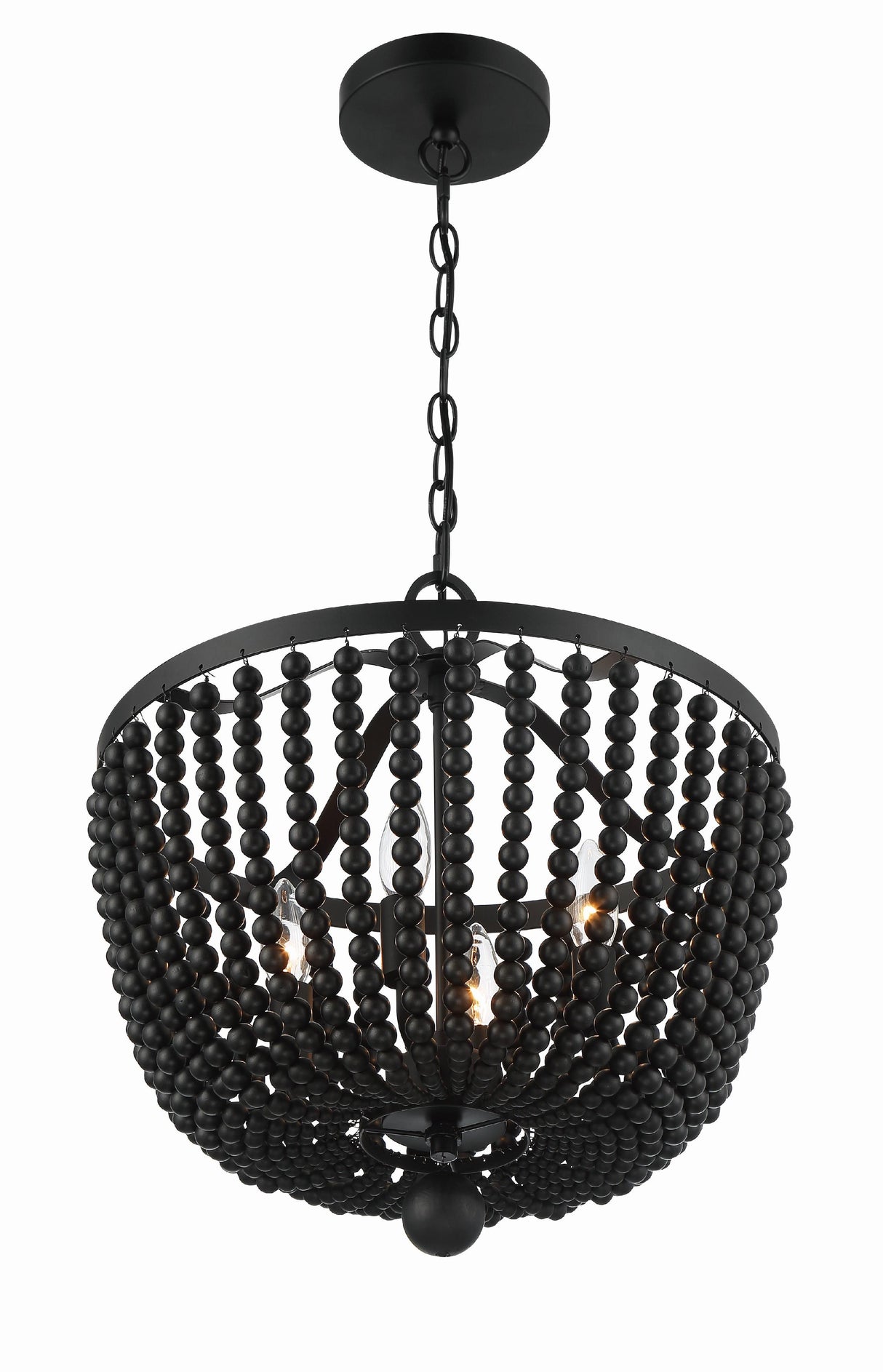 Crystorama Rylee 4 Light Matte Black Chandelier