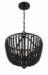 Crystorama Rylee 4 Light Matte Black Chandelier
