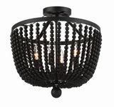 Crystorama Rylee 4 Light Matte Black Semi Flush Mount