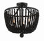 Crystorama Rylee 4 Light Matte Black Semi Flush Mount