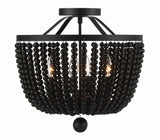 Crystorama Rylee 4 Light Matte Black Semi Flush Mount