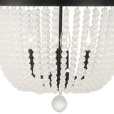 Crystorama Rylee 4 Light Matte Black Frosted Beads Chandelier