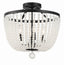 Crystorama Rylee 4 Light Matte Black Frosted Beads Semi Flush Mount