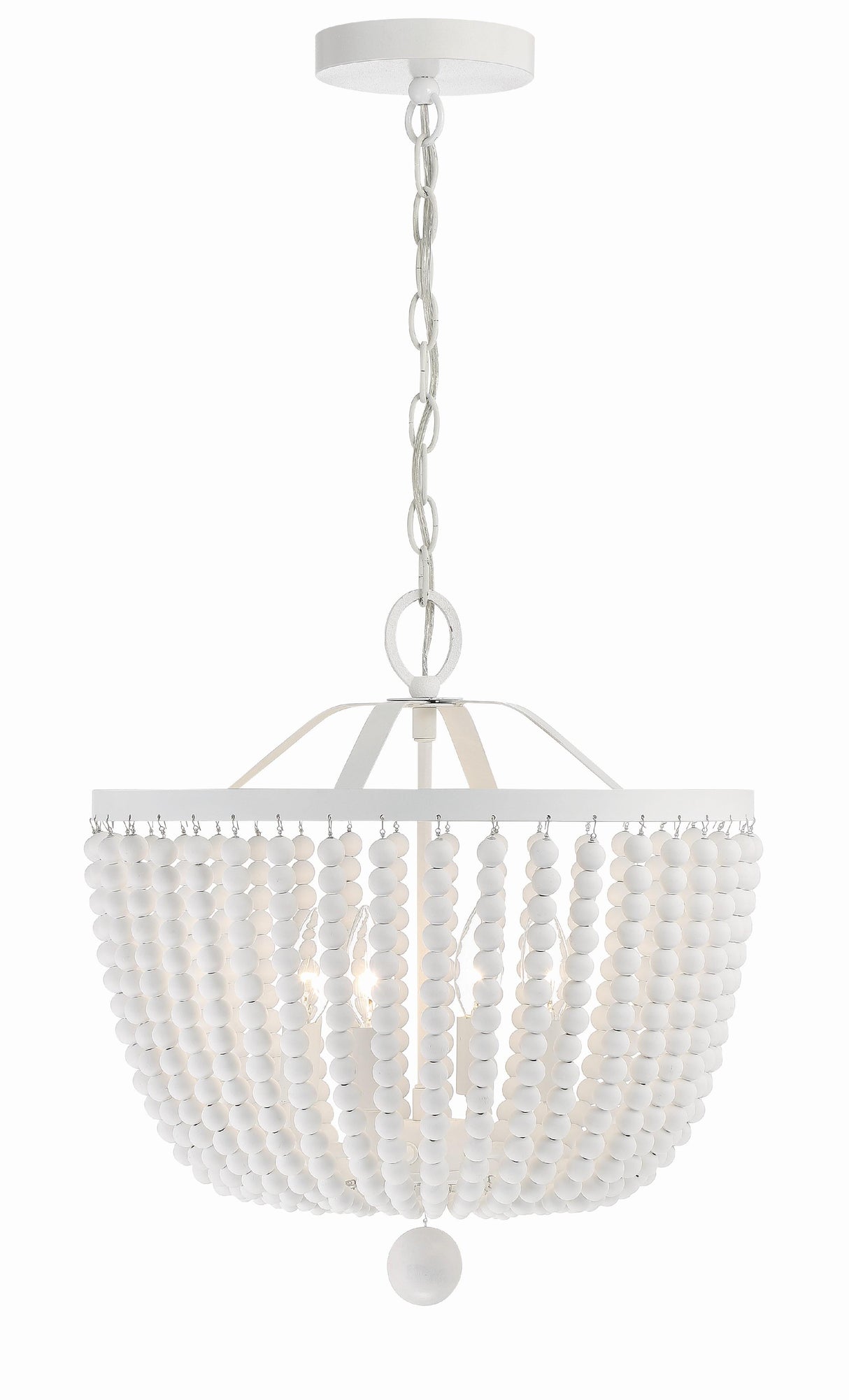 Crystorama Rylee 4 Light Matte White Chandelier