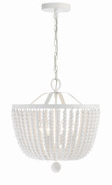 Crystorama Rylee 4 Light Matte White Chandelier