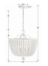 Crystorama Rylee 4 Light Matte White Chandelier