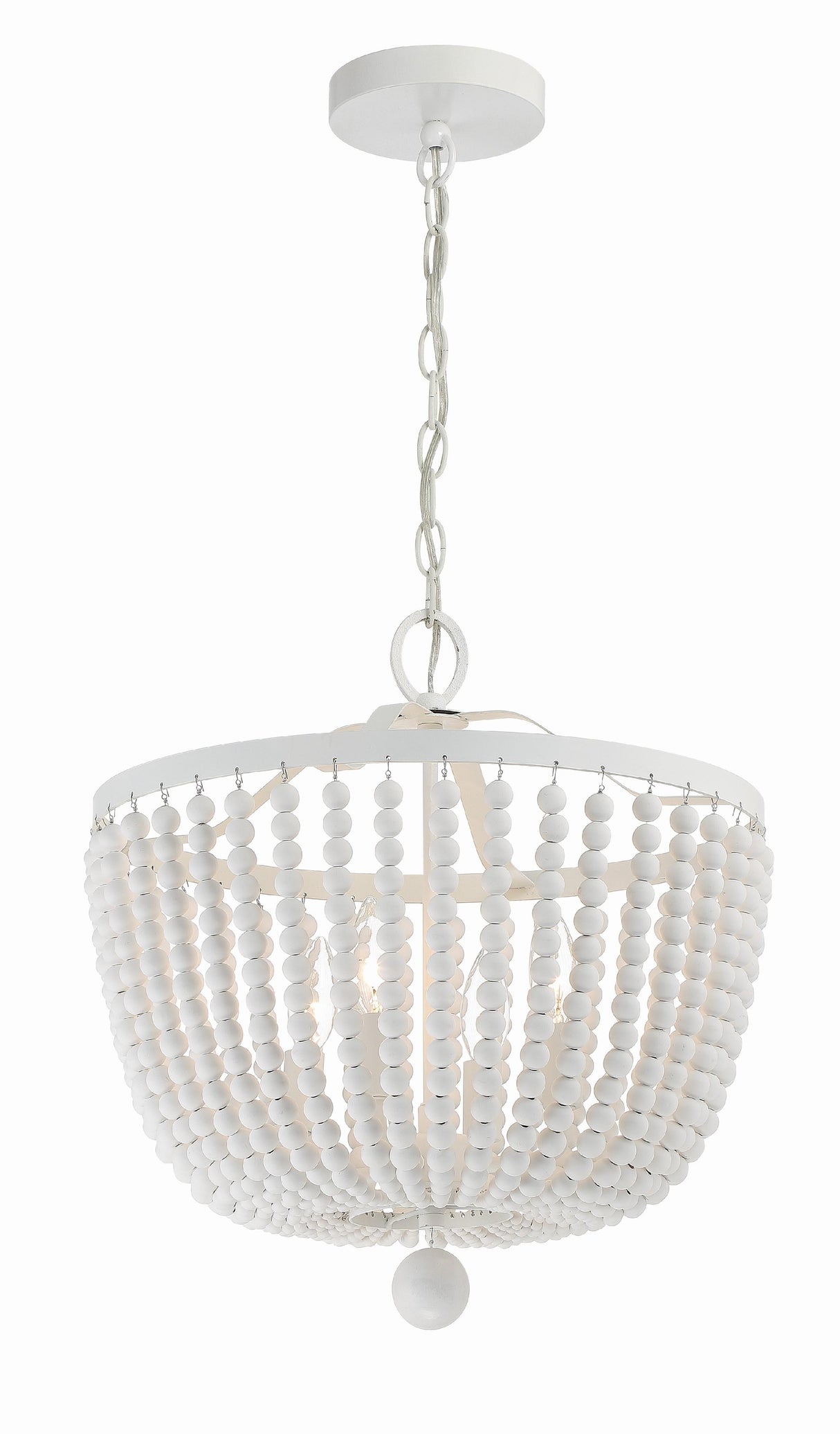 Crystorama Rylee 4 Light Matte White Chandelier