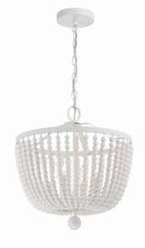 Crystorama Rylee 4 Light Matte White Chandelier