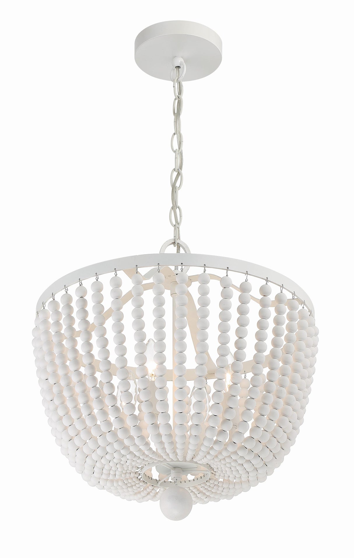 Crystorama Rylee 4 Light Matte White Chandelier