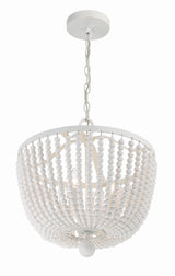 Crystorama Rylee 4 Light Matte White Chandelier