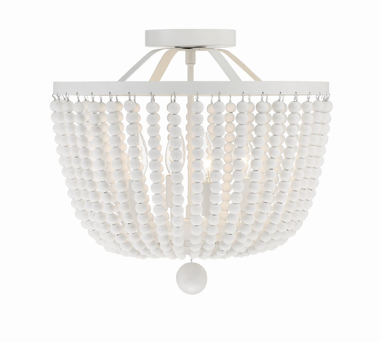 Crystorama Rylee 4 Light Matte White Semi Flush Mount
