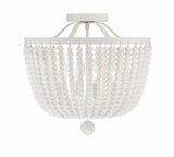 Crystorama Rylee 4 Light Matte White Semi Flush Mount