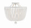 Crystorama Rylee 4 Light Matte White Semi Flush Mount