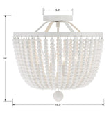 Crystorama Rylee 4 Light Matte White Semi Flush Mount