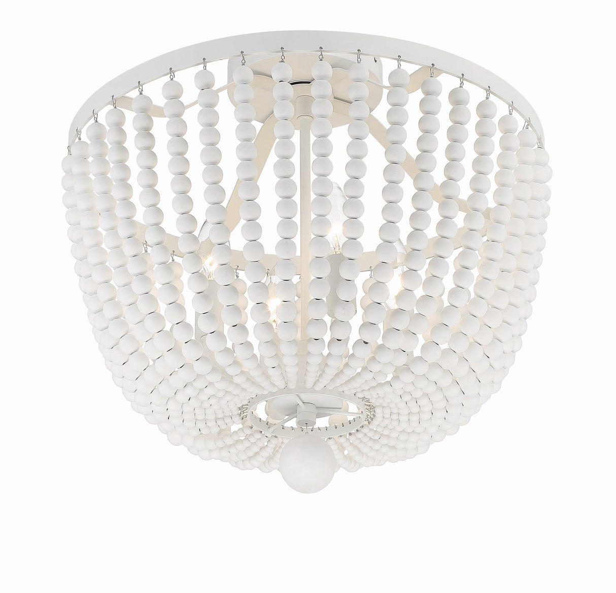 Crystorama Rylee 4 Light Matte White Semi Flush Mount