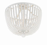 Crystorama Rylee 4 Light Matte White Semi Flush Mount
