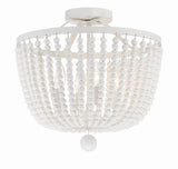 Crystorama Rylee 4 Light Matte White Semi Flush Mount