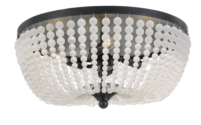 Crystorama Rylee 4 Light Matte Black Flush Mount