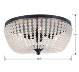 Crystorama Rylee 4 Light Matte Black Flush Mount