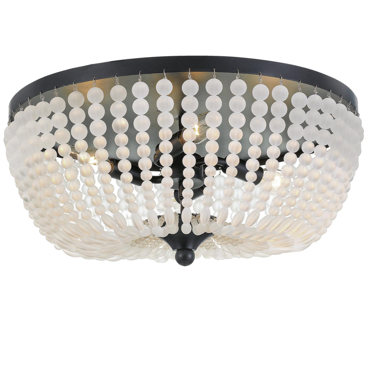 Crystorama Rylee 4 Light Matte Black Flush Mount