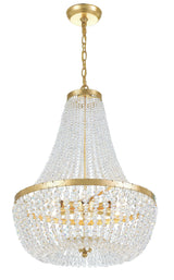 Crystorama Rylee 6 Light Antique Gold Chandelier