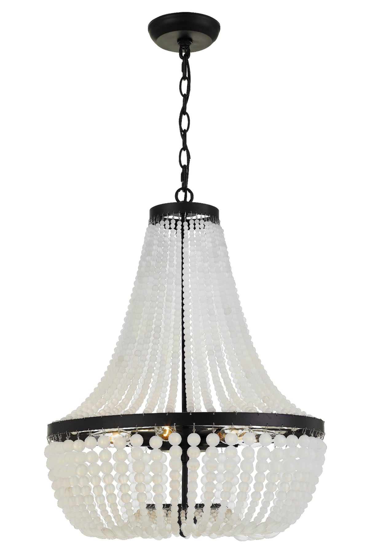 Crystorama Rylee 6 Light Matte Black Chandelier