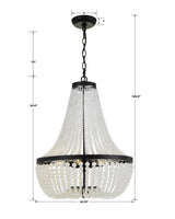 Crystorama Rylee 6 Light Matte Black Chandelier