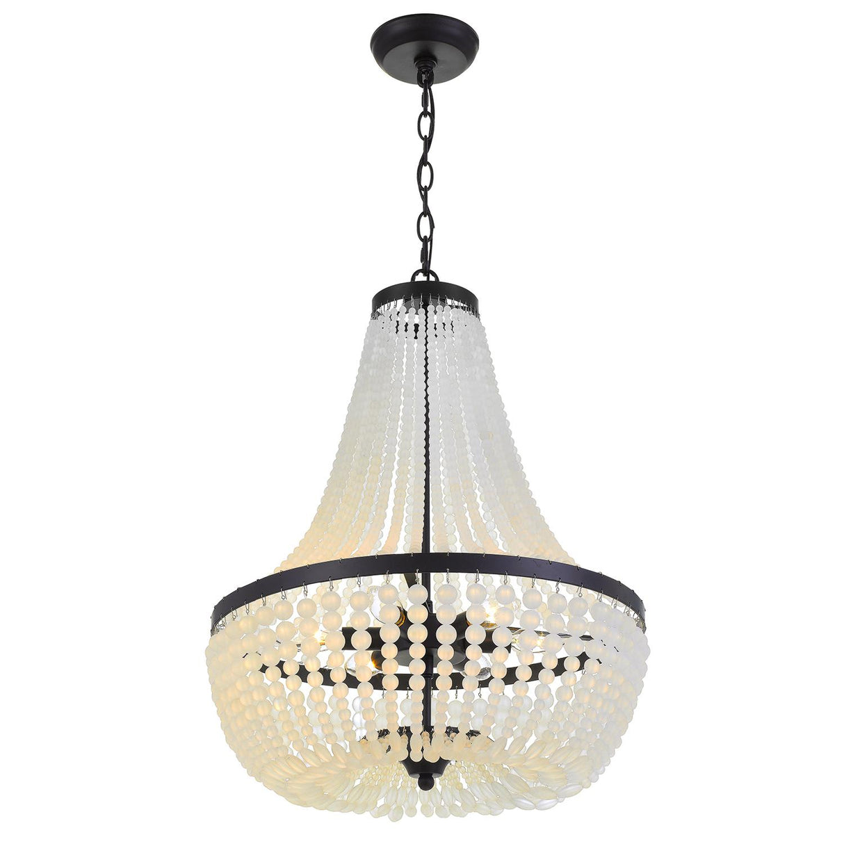 Crystorama Rylee 6 Light Matte Black Chandelier