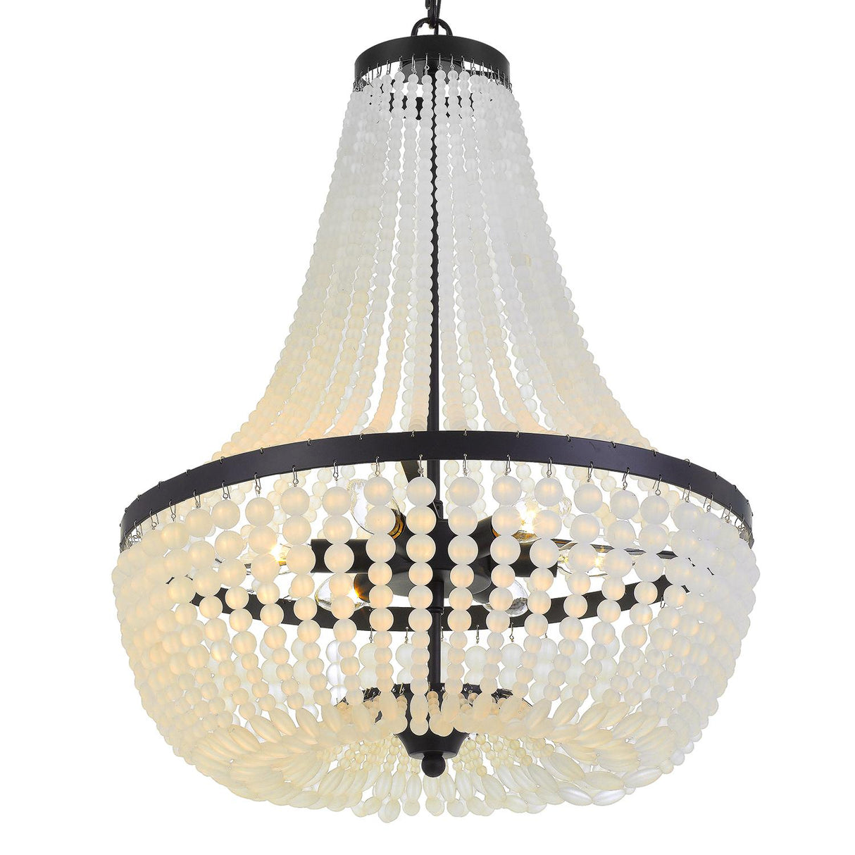 Crystorama Rylee 6 Light Matte Black Chandelier