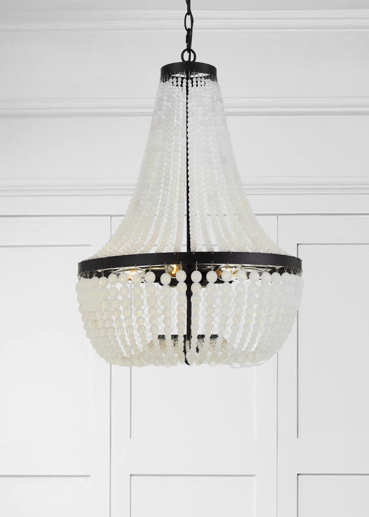 Crystorama Rylee 6 Light Matte Black Chandelier