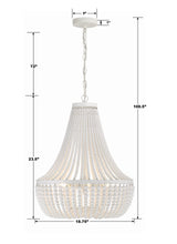 Crystorama Rylee 6 Light Matte White Chandelier