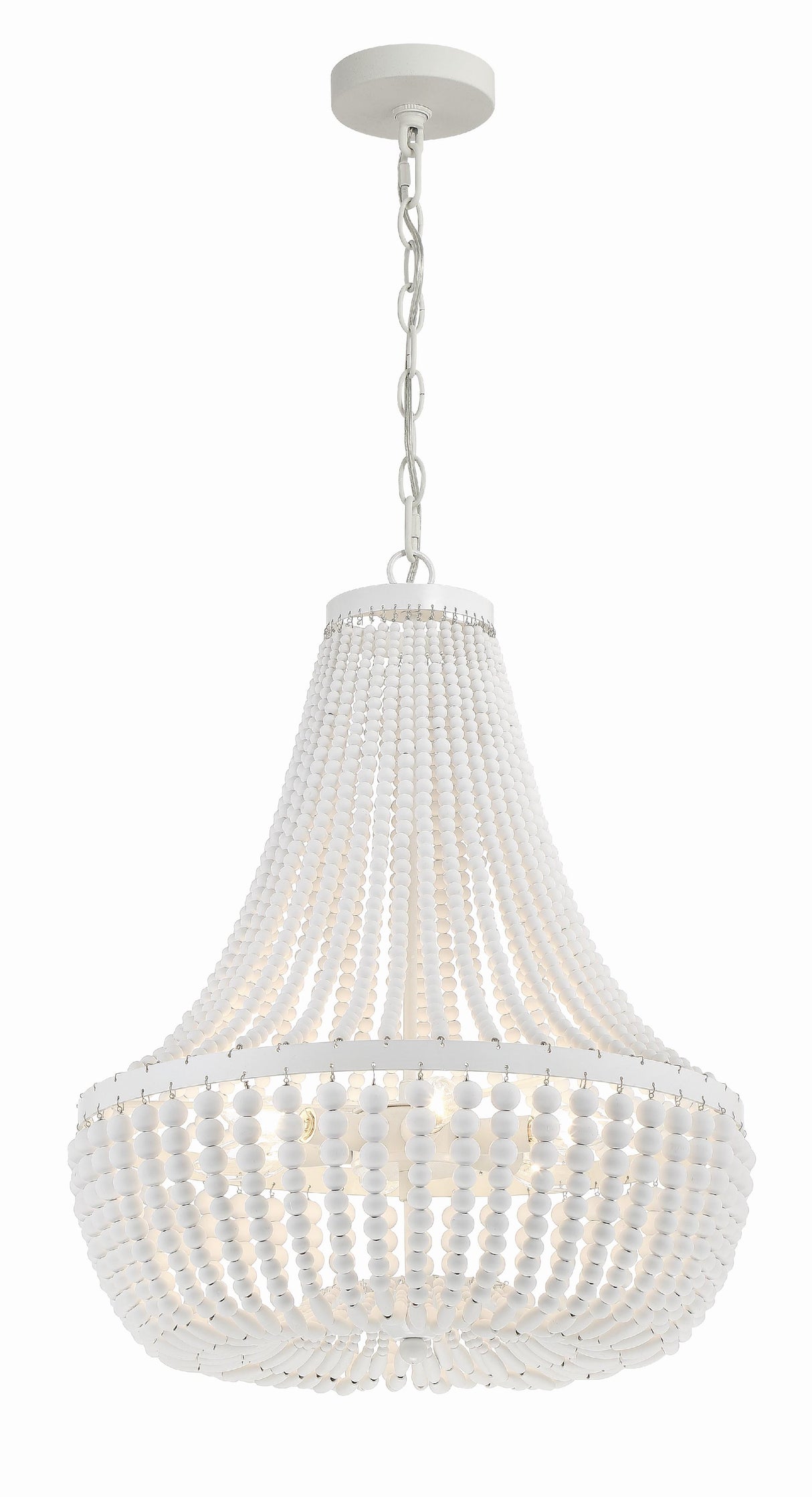 Crystorama Rylee 6 Light Matte White Chandelier
