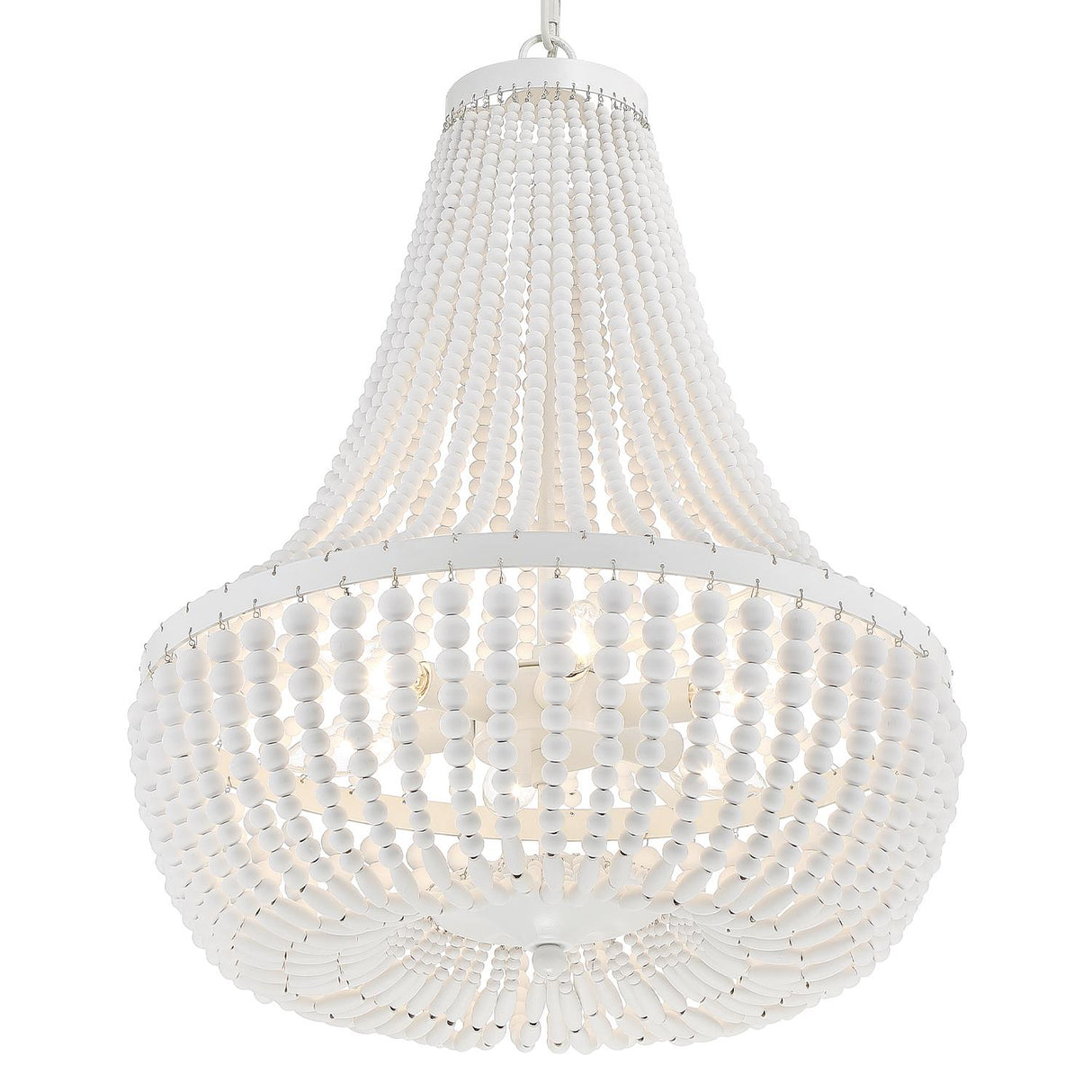 Crystorama Rylee 6 Light Matte White Chandelier