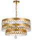 Crystorama Perla 5 Light Antique Gold Chandelier