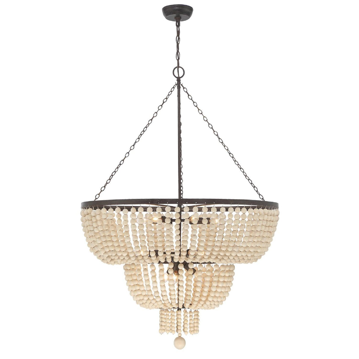 Crystorama Rylee 12 Light Forged Bronze Chandelier