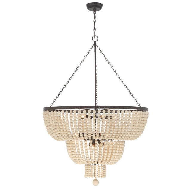 Crystorama Rylee 12 Light Forged Bronze Chandelier
