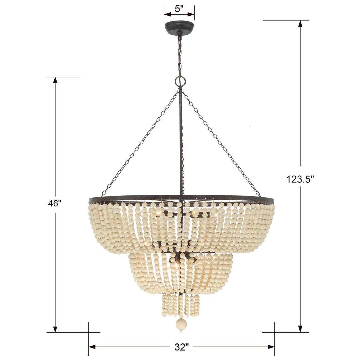 Crystorama Rylee 12 Light Forged Bronze Chandelier