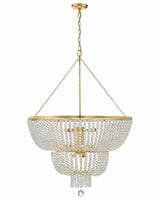 Crystorama Rylee 12 Light Antique Gold Chandelier