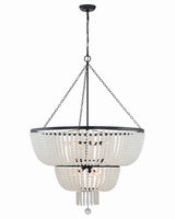 Crystorama Rylee 12 Light Matte Black Chandelier