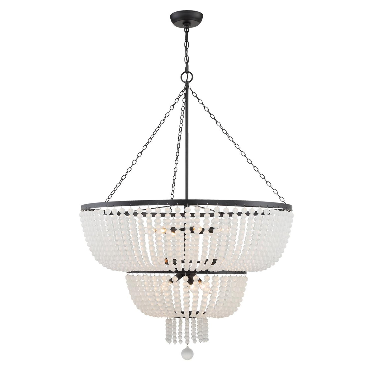 Crystorama Rylee 12 Light Matte Black Chandelier