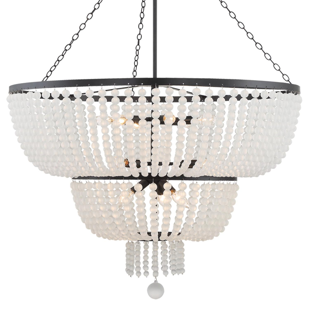 Crystorama Rylee 12 Light Matte Black Chandelier