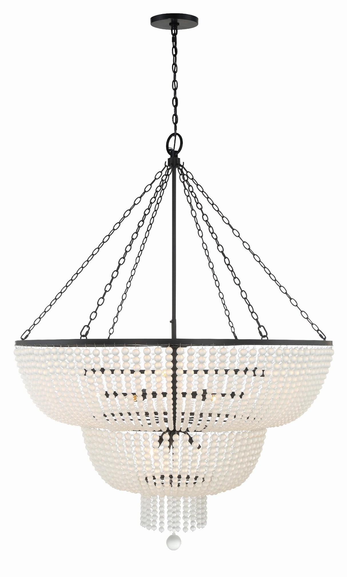 Crystorama Rylee 15 Light Matte Black Chandelier